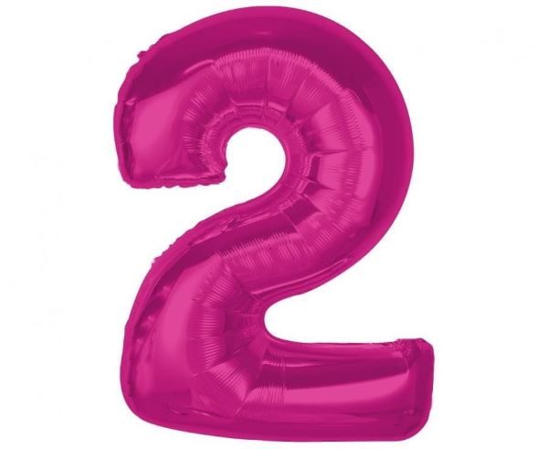 Balon foliowy Smart cyfra 2 różowa 92cm CH-S9R2 GoDan