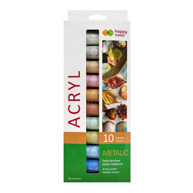 Farba akrylowa STAEDTLER 12ml Happy Color  10 kol metalicznych HA 7370 0012-M10