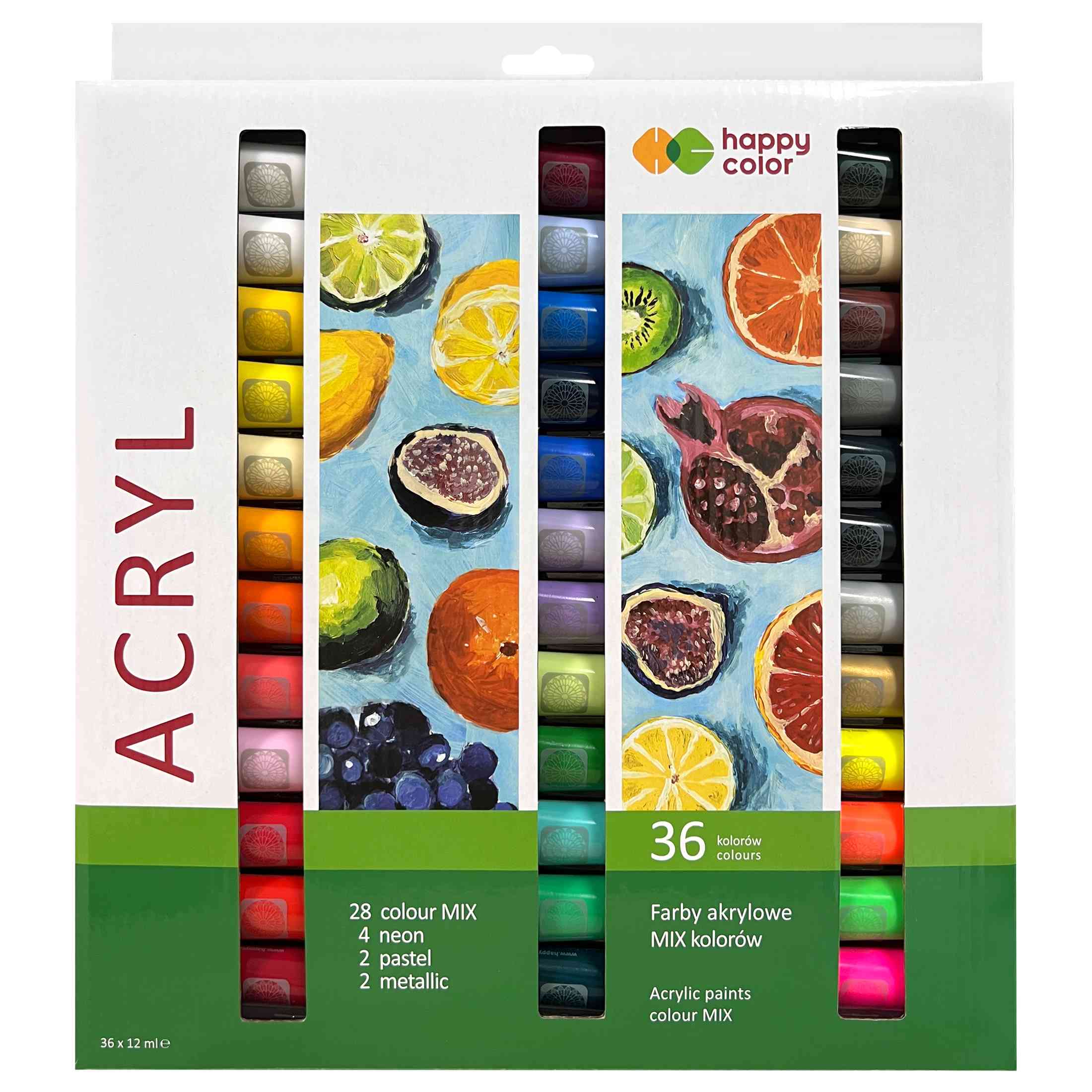 Farba akrylowa Staedtler 36 kolorów 12ml Happy Color