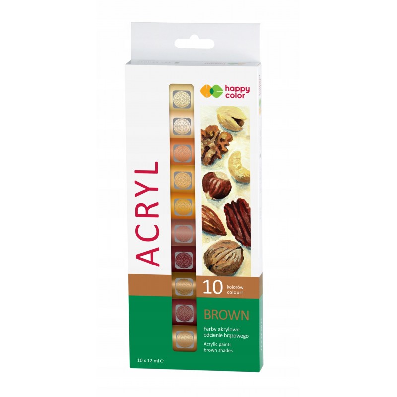 Farba akrylowa STAEDTLER 12ml Happy Color  10 kol odcienie brązowego HA 7370 0012-BR10