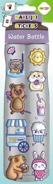 Naklejki na butelkę - Yummy Yum. Kapibara 83x286mm Happy Color HA 4211 8328-KP01 GDD