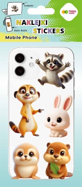 Naklejki na telefon - Cute Animals 90x205mm Happy Color HA 4212 9020-KA03 GDD