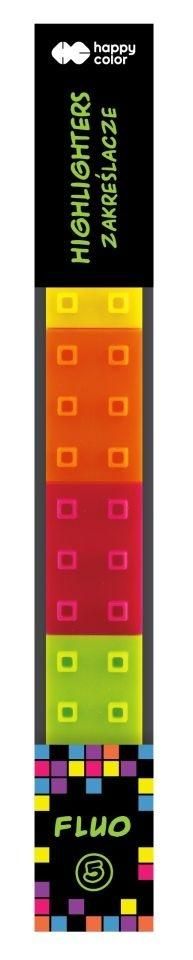 Zakreślacze Pixi Blox 5kolorów fluo Happy Color GDD