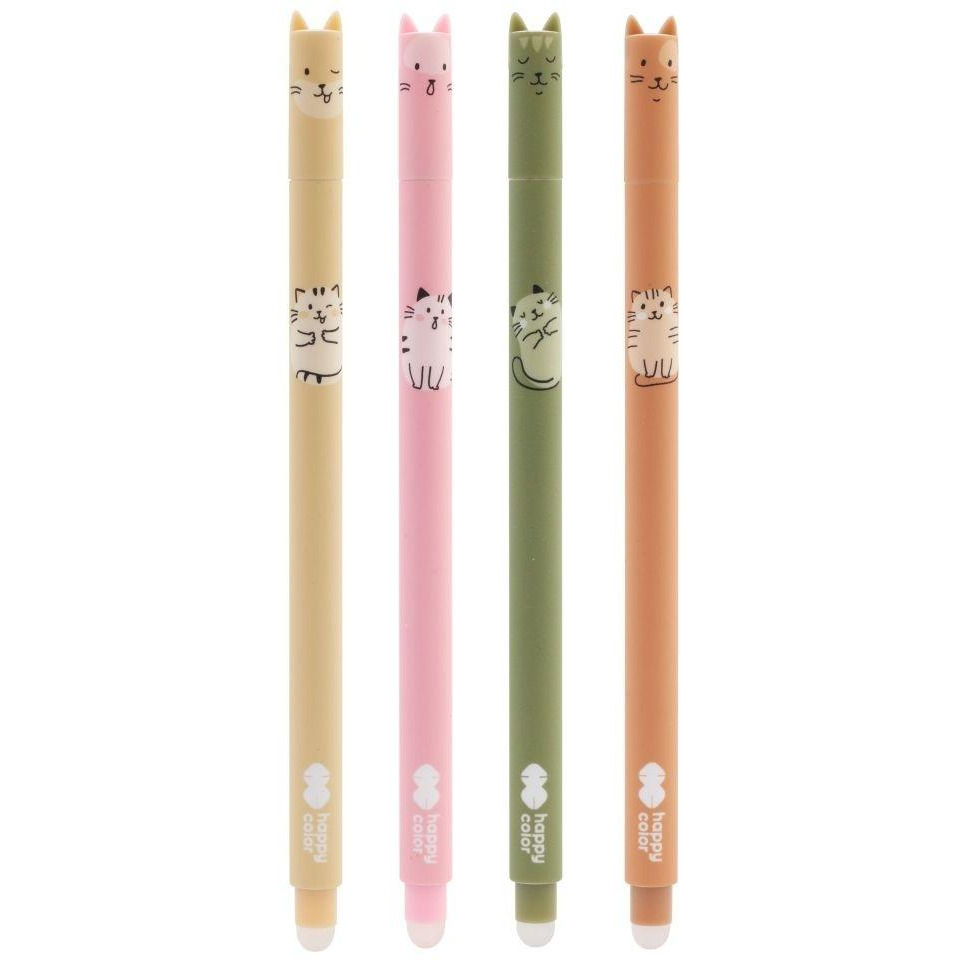 Długopis wymazywalny Warm Kitty 0,5mm niebieski Happy Color HA 4120 01WK-3 GDD