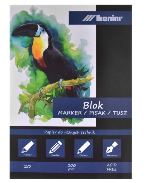 Blok do markerów TUKAN A5 200g 20ark Leniar 90830