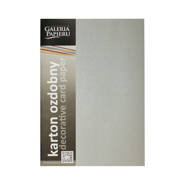 Karton ozdobny A4 (20) Pearl jasnosrebrny 210g 205453  Argo