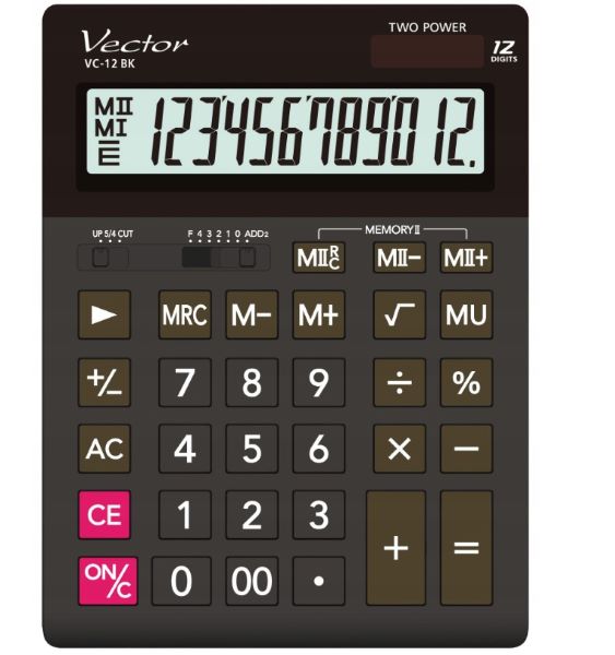 Kalkulator VC-12 BK Black Vector Zibi