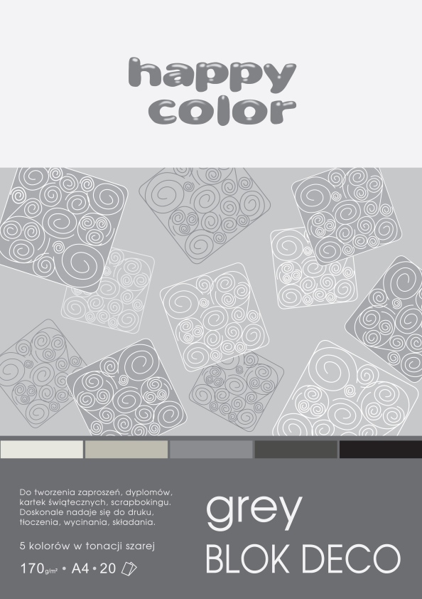 Blok Deco A4 20ark Happy Color 5kol Grey Staedtler HA 3717 2030-082