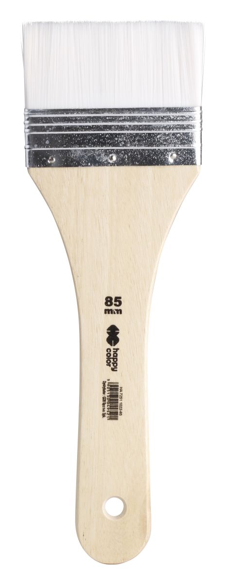Pędzel hobby biały nylon, płaski 85mm Happy Color HA 7251 1022-85