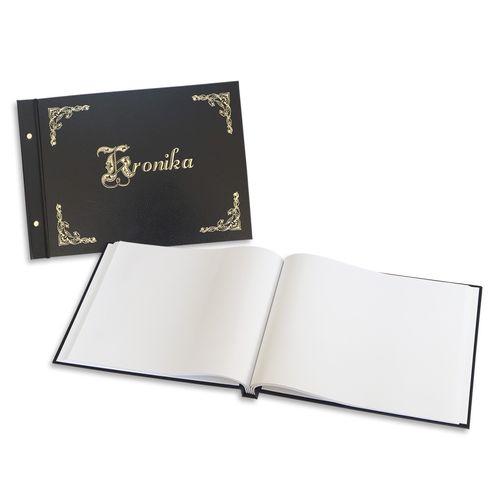 Kronika 420x297 poziom złocona czarna Warta 1829-319-019