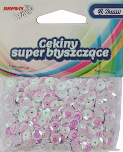 Cekiny super błyszczace 6mm Brewis