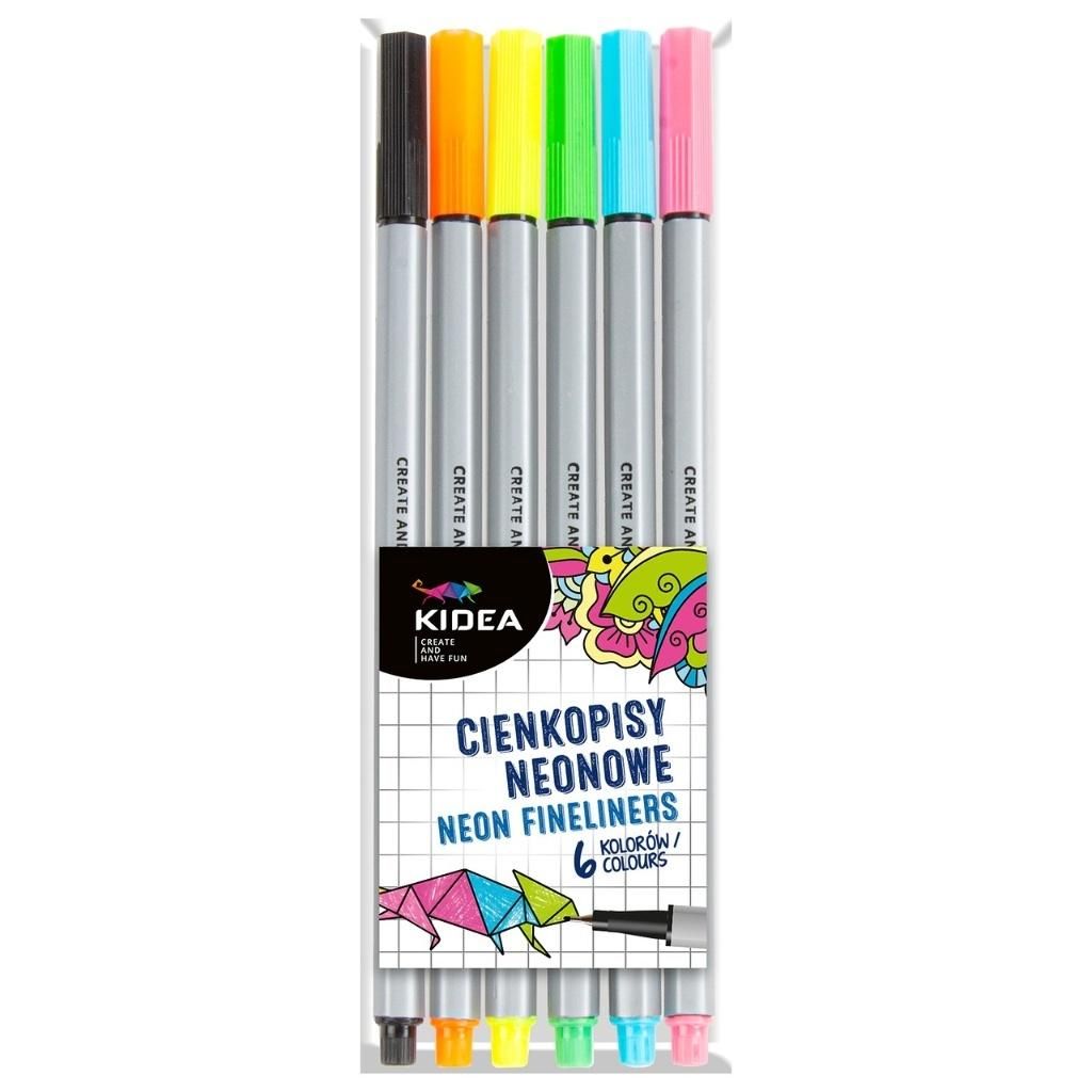 Cienkopisy neonowe 6 kol Kidea CIN6KKA Derform