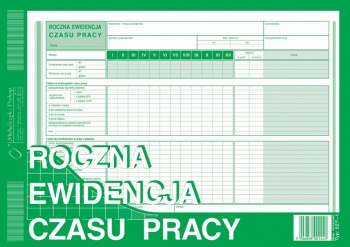 Roczna ewidencja czasu pracy MiP 527-1 A4