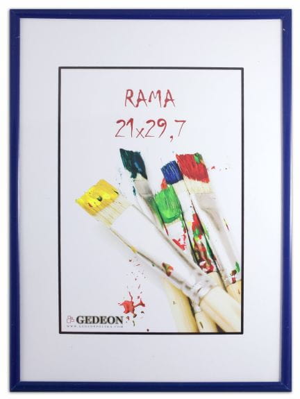 Ramka 21x29,7 plast.  c.niebieska plx BB2130BLplx Gedeon