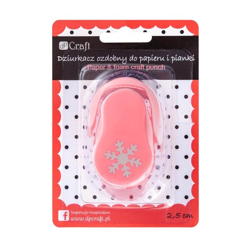 Dziurkacz ozdobny do papieru i pianki 2,5 cm Śnieżynka 3 JCDP-110-009 dpCraft