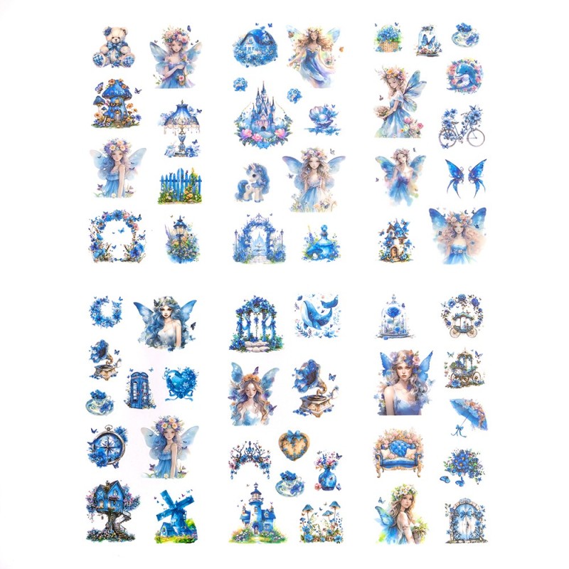 Naklejki PET Wróżki (6 arkuszy) - Blue Stardust DPNK-248 Dalprint