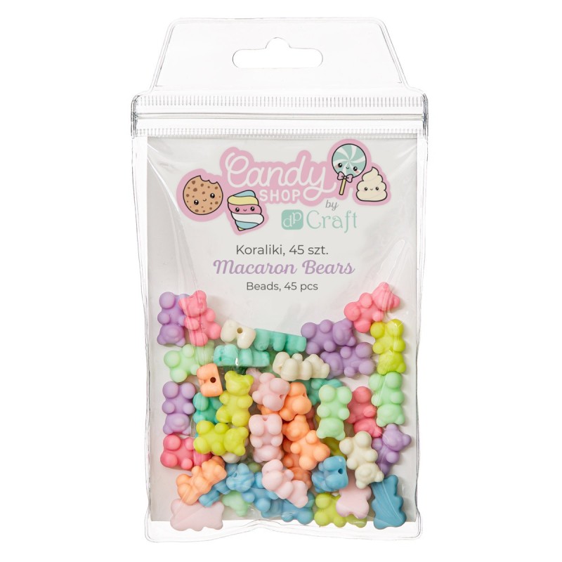 Koraliki akrylowe 45szt - Macaron Bears GRKO-160 Dalprint