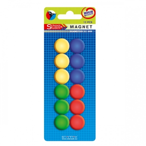 Magnes kol. mix  22MM (12szt) 244150 EURO-TRADE