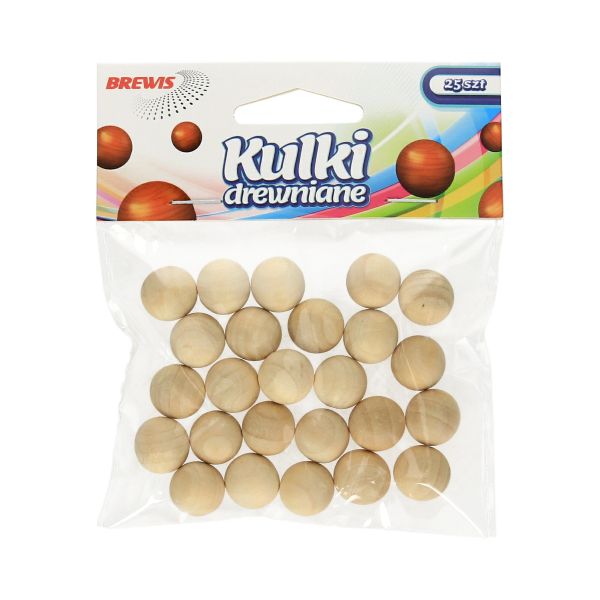 Kulki drewniane naturalne 14mm KDN5 Brewis