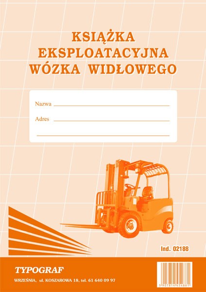 Książka A4 ekspl. wózka widłowego Typograf A4
