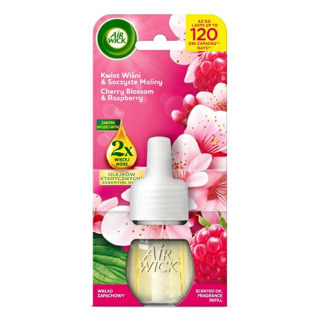 Air Wick elektryczny wkład 19ml Białe Kwiaty Wiśni & Soczyste Maliny
