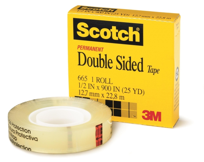 Taśma klejąca samoprzylepna 3M Scotch 665 Dwustronna do papieru 12mm x 22,8 m
