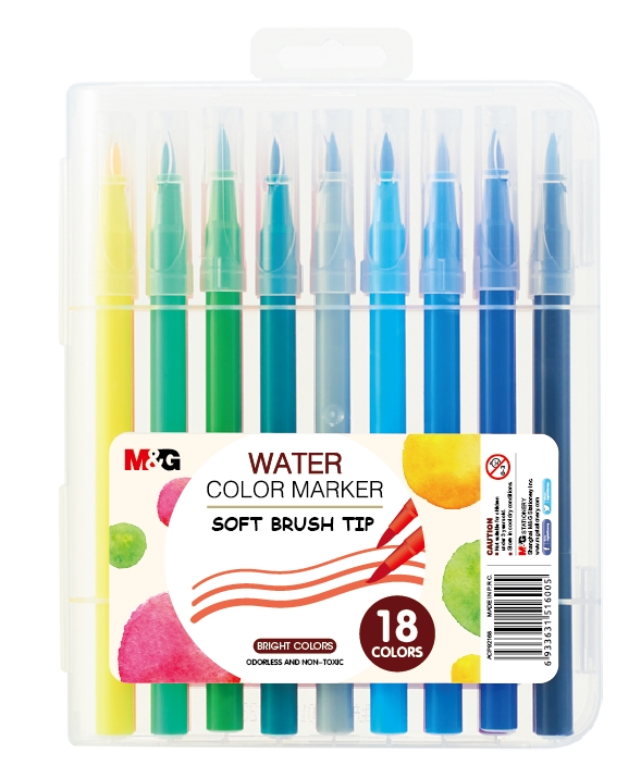 Flamastry artystyczne pędzelkowe 18 kol.1-4 mm wodne  Staedtler MG ACP92168
