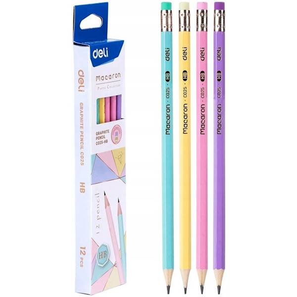 Ołówek HB seria Macaron (1sz) Deli EC025-HB WPC