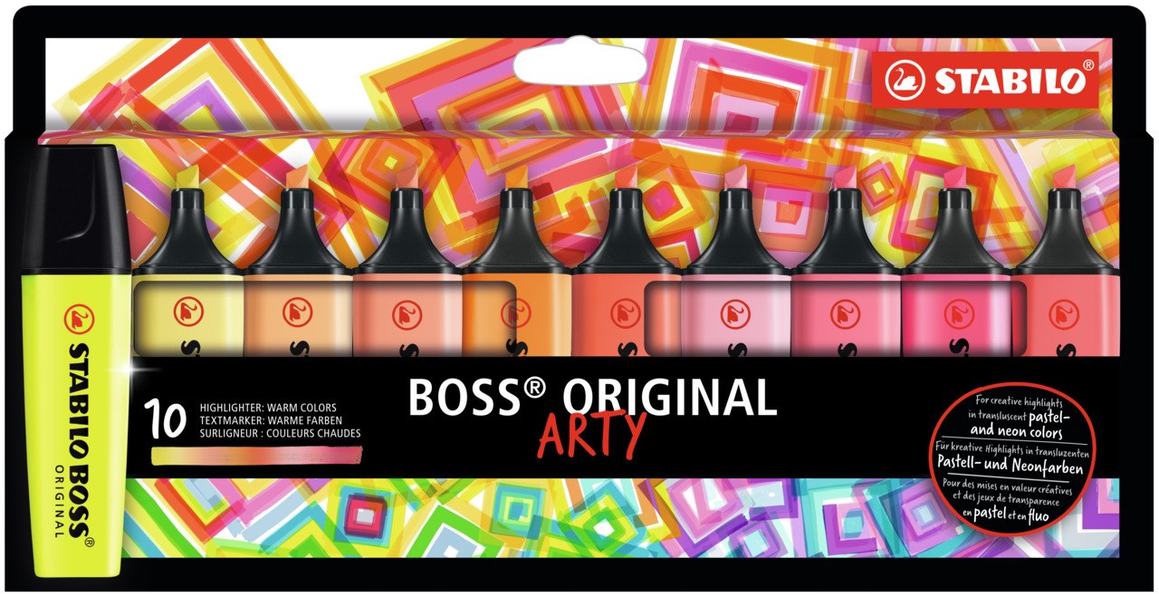 Zakreślacz Stabilo Boss Arty 10 kolorów Warm