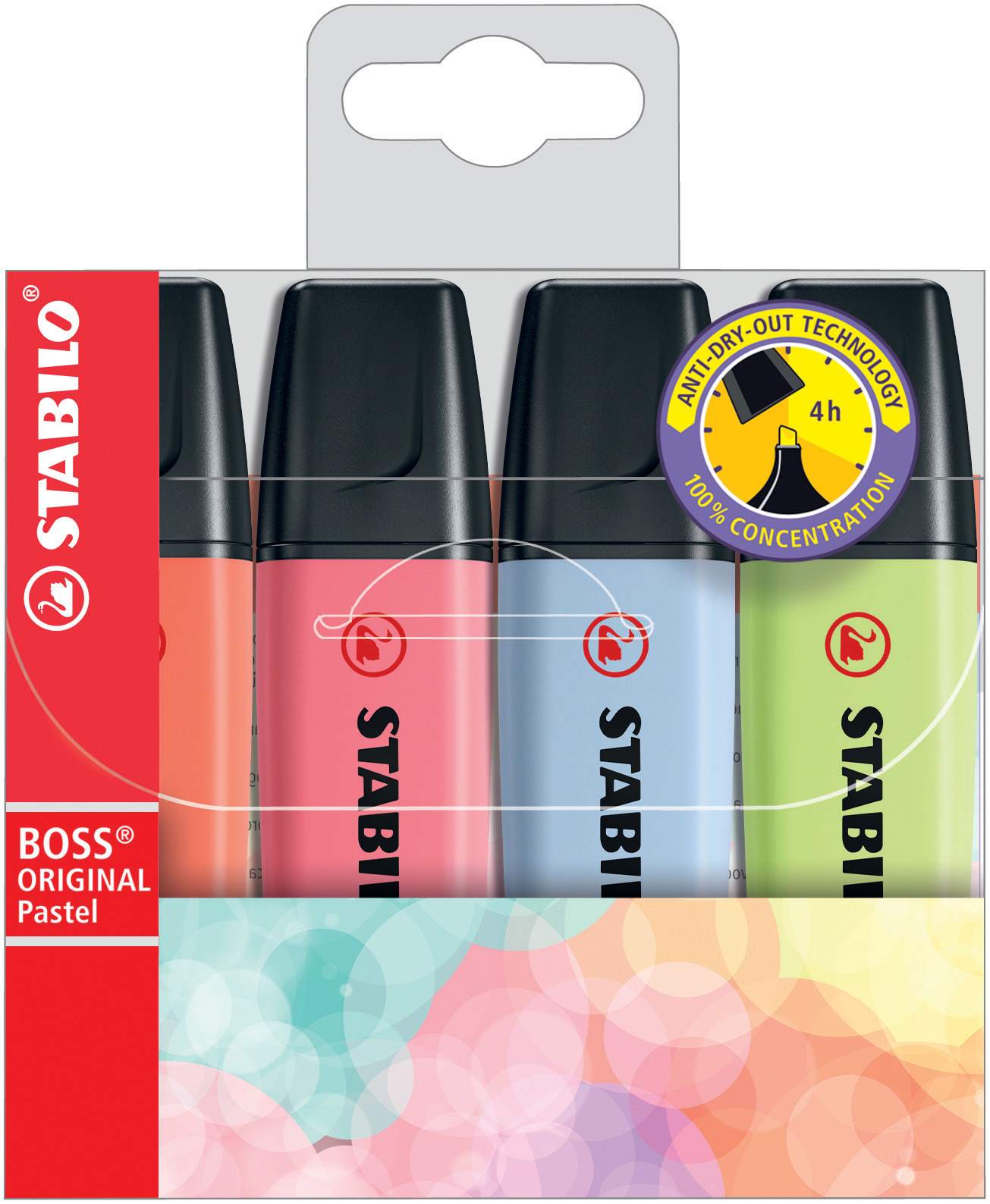 Zakreślacze Stabilo Boss Original Pastel 4 kolory
