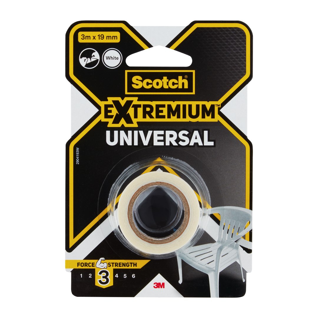 Taśma naprawcza uniwersalna 3m x 19mm biała Scotch