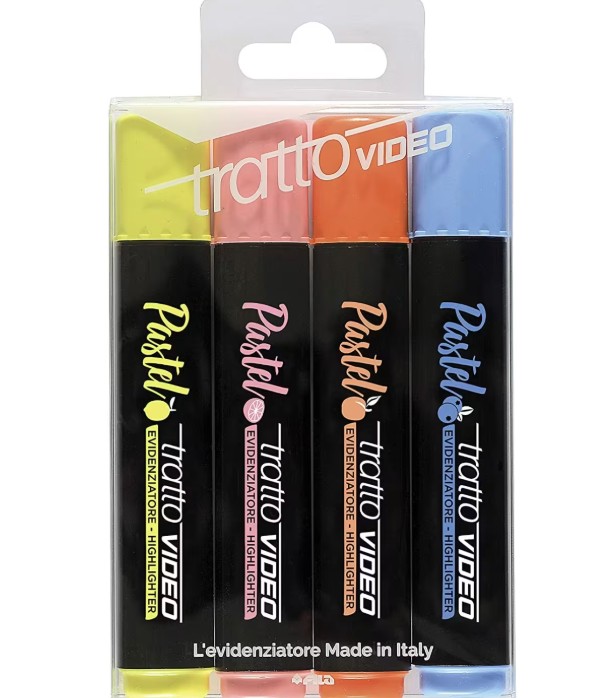 Zakreślacz Tratto Video Pastel (4) 835800 Fila