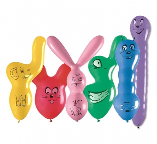 Balony kształty z nadrukiem mix (50szt) GPF GoDan
