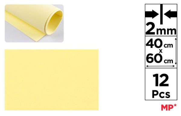 Pianka dekoracyjna EVA 40X60CM jasnożółty PN560 MP