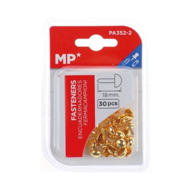 Ćwieki złote 18mm 30szt PA352-2 MP