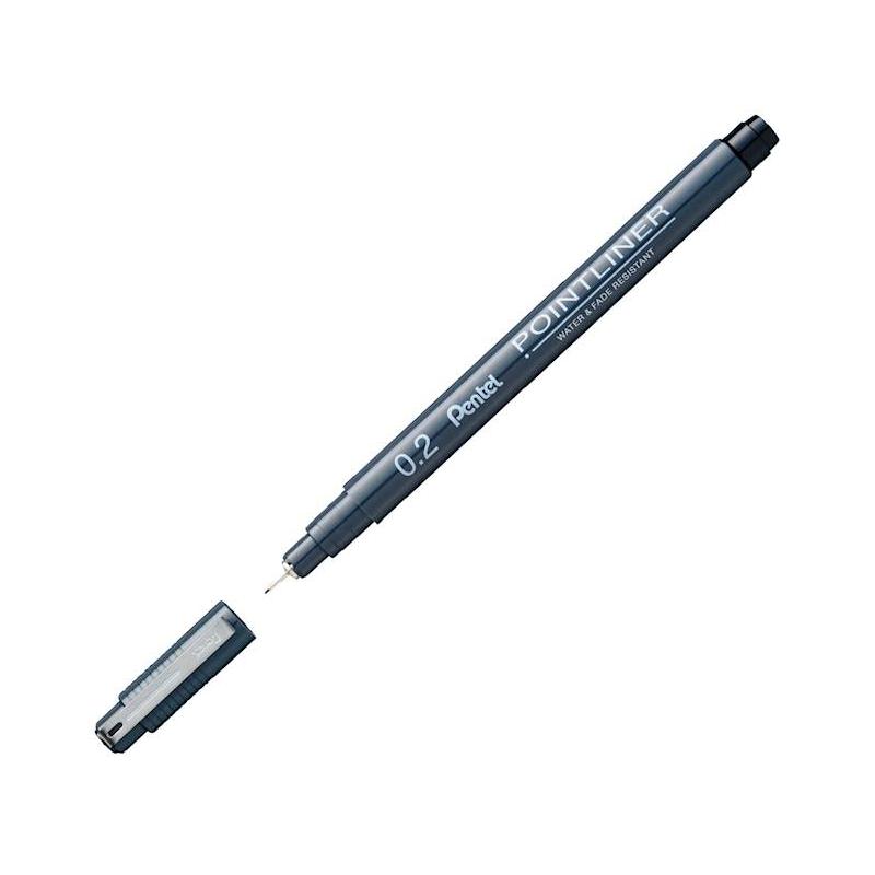 Cienkopis Pointliner 0.2 czarny S20P-2A Pentel