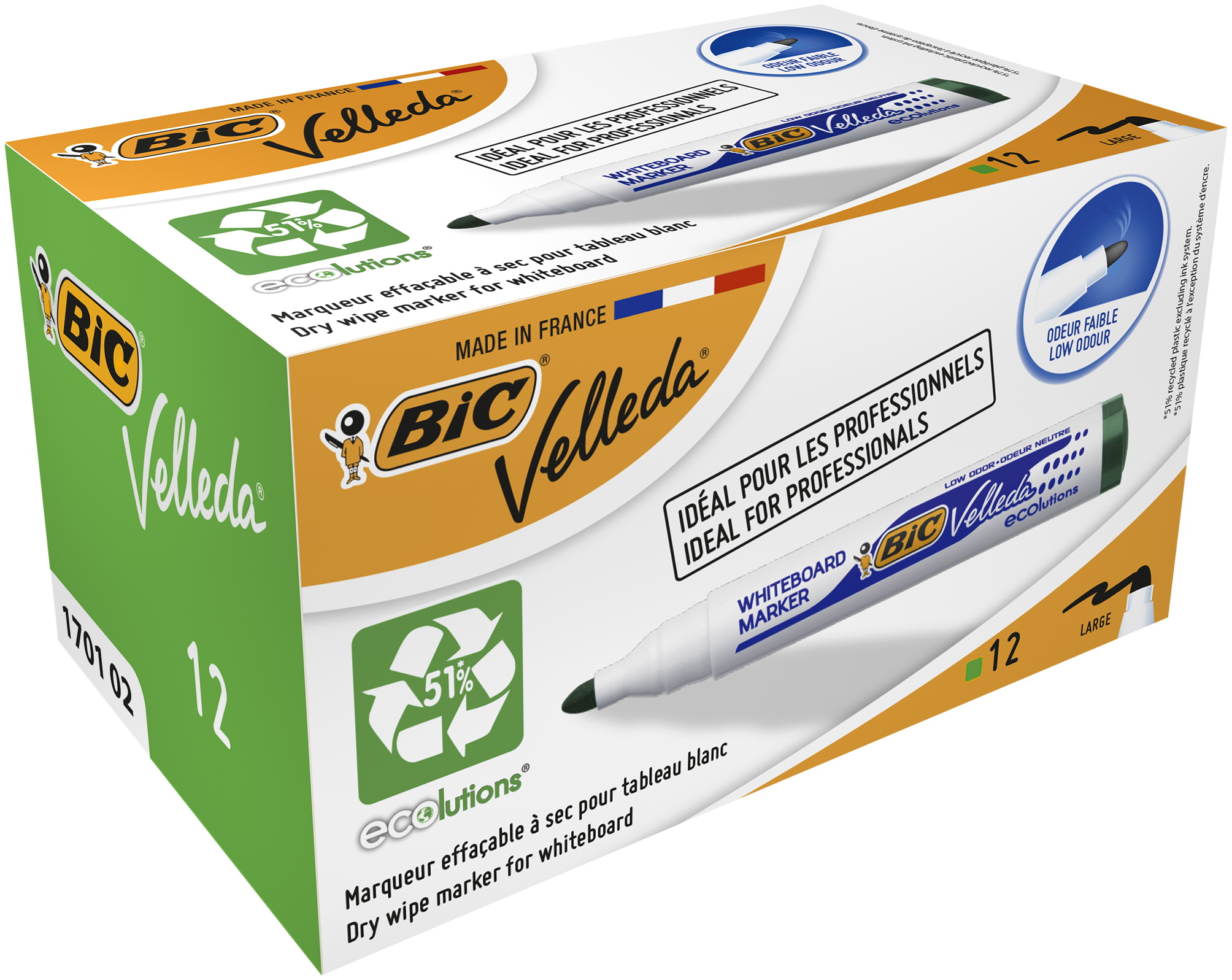 Marker suchościeralny BIC Velleda 1701 zielony