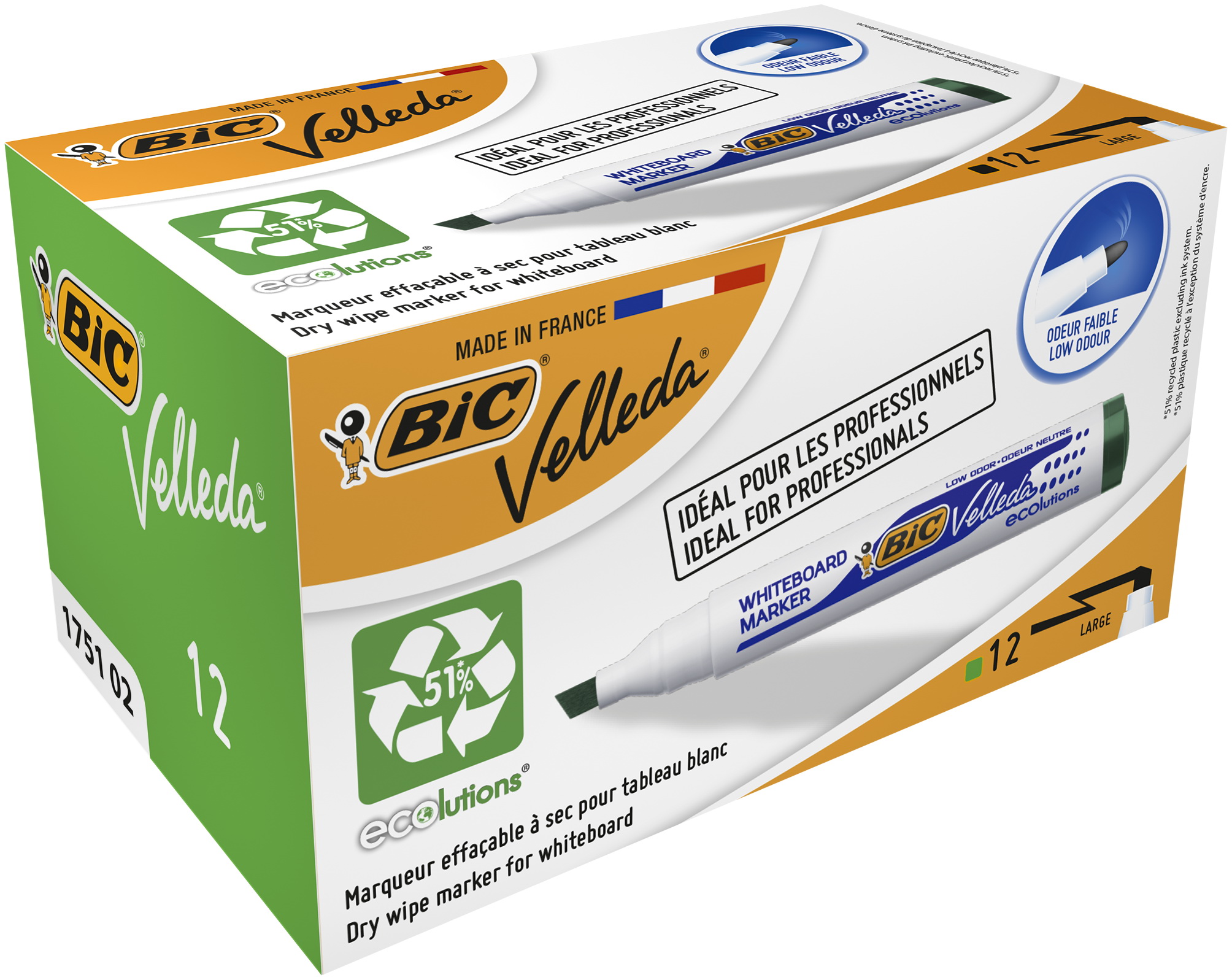 Marker suchościeralny BIC Velleda 1751 zielony