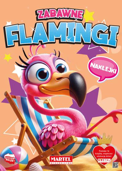 Zabawne flamingi z naklejkami Martel