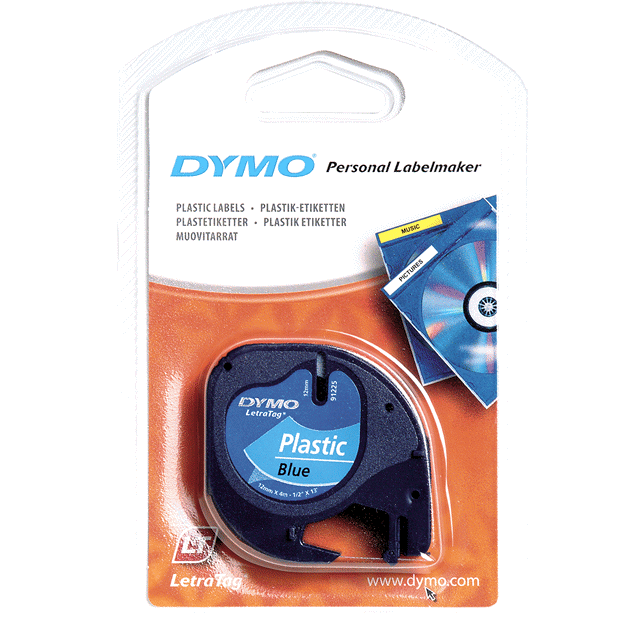 Taśma Dymo Letratag plastikowa 12 mm x 4 m - S0721600 - 59426 niebieska