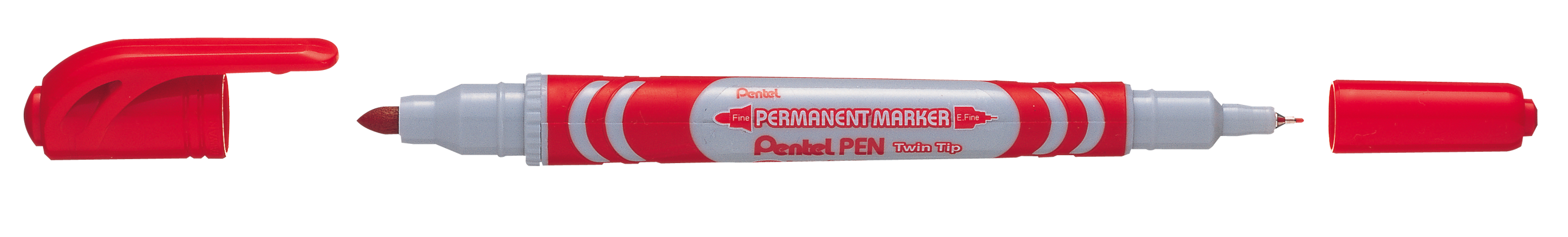 Marker permanentny/foliopis dwustronny Pentel N65W czerwony