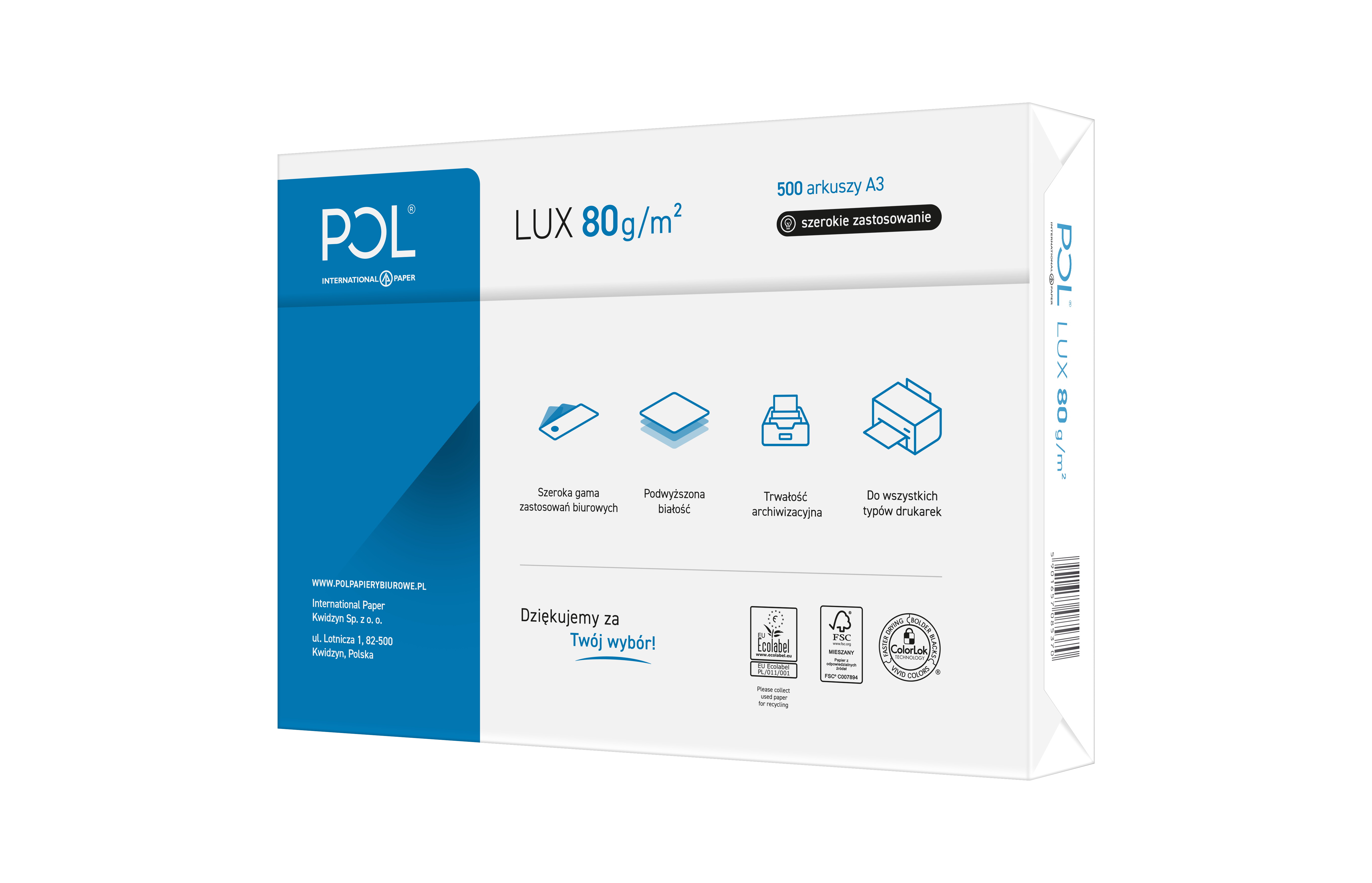 Papier ksero Pollux A3/80g
