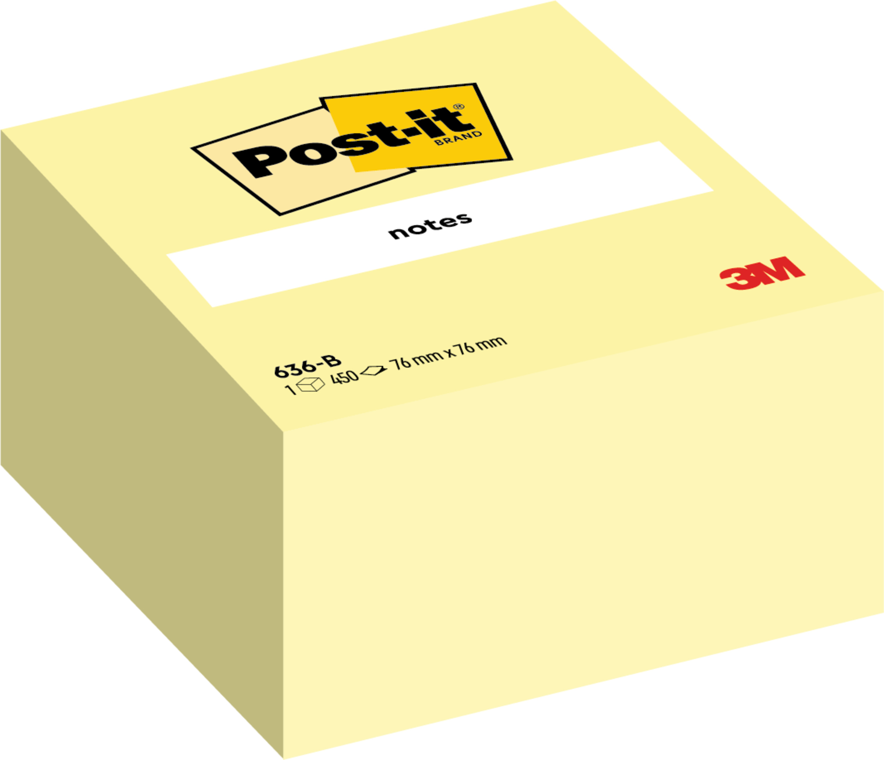 Karteczki samoprzylepne Post-it kostka żółta 76x76mm 450k