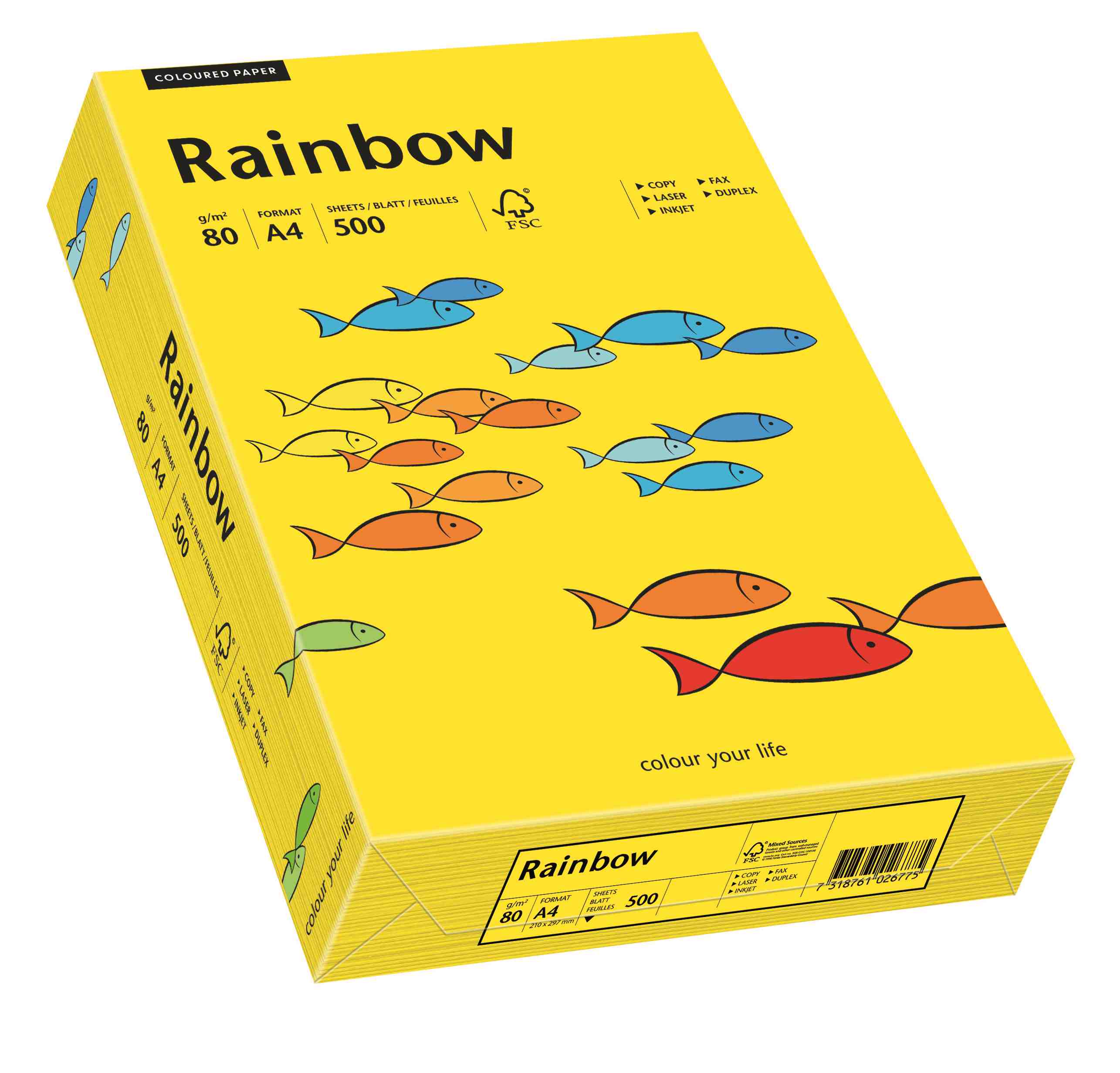 Papier ksero Rainbow A4 80g słoneczny R18 Papyrus