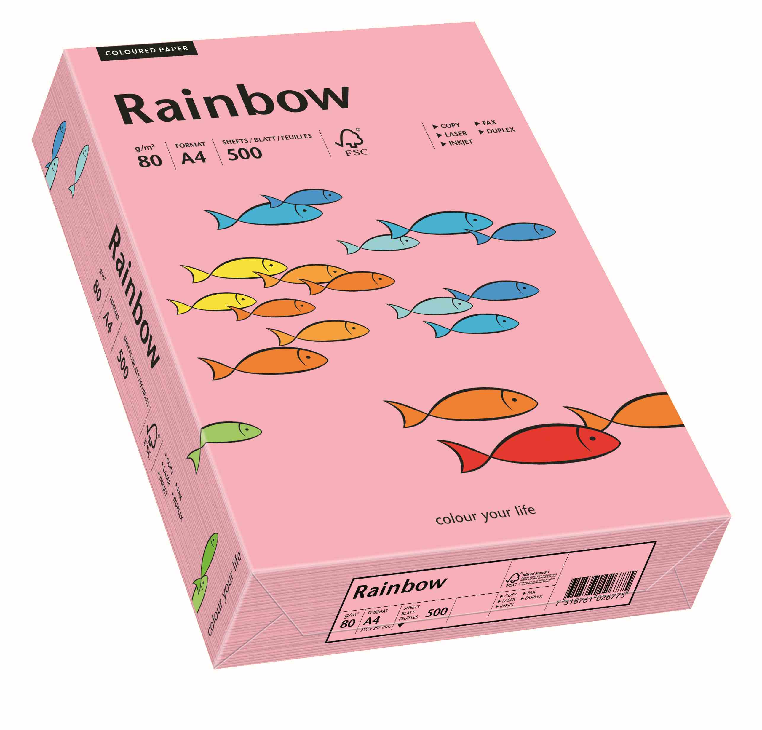 Papier ksero Rainbow A4 80g różowy R55 Papyrus