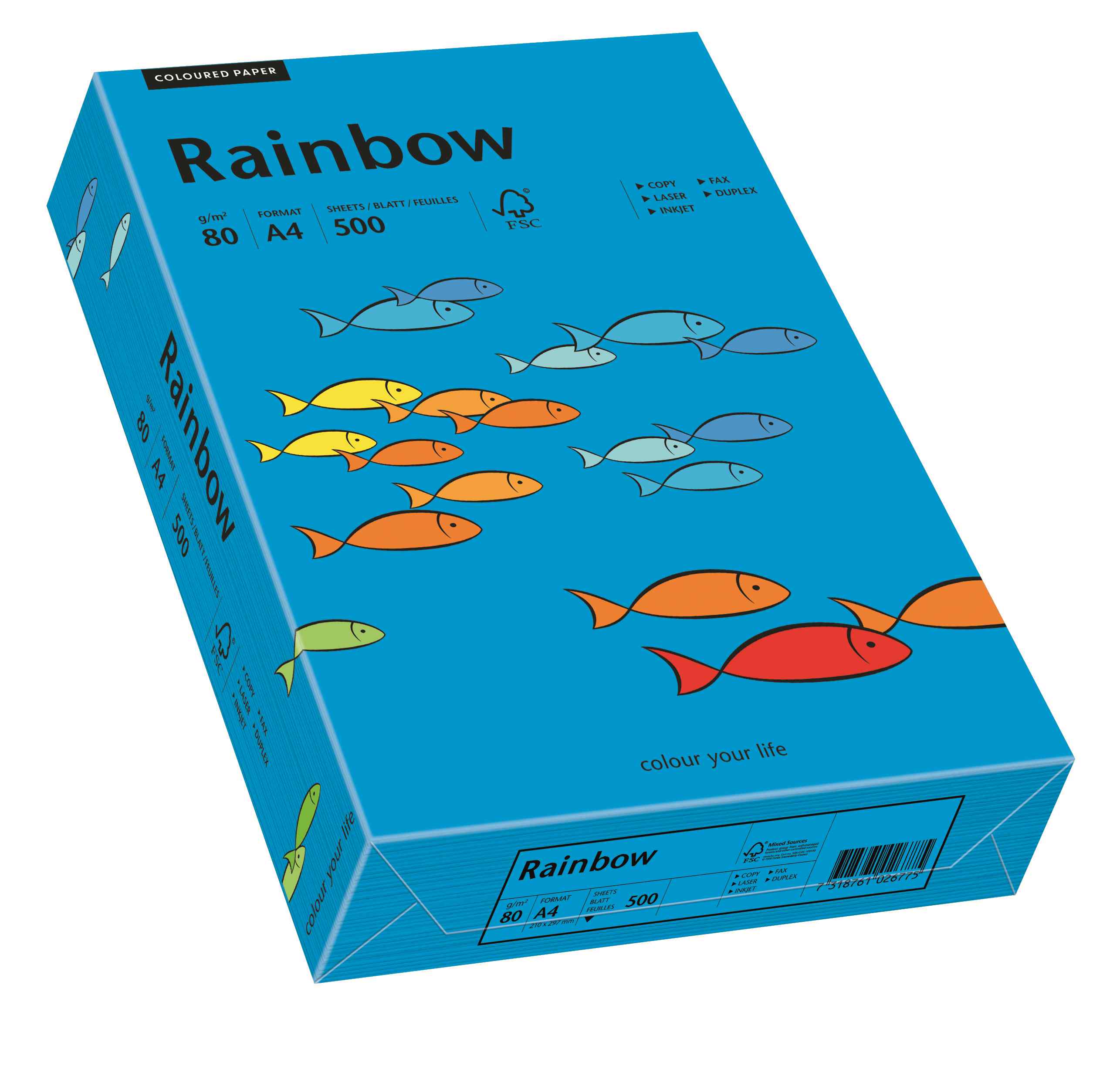 Papier ksero Rainbow A4 80g ciemny niebieski R88 Papyrus