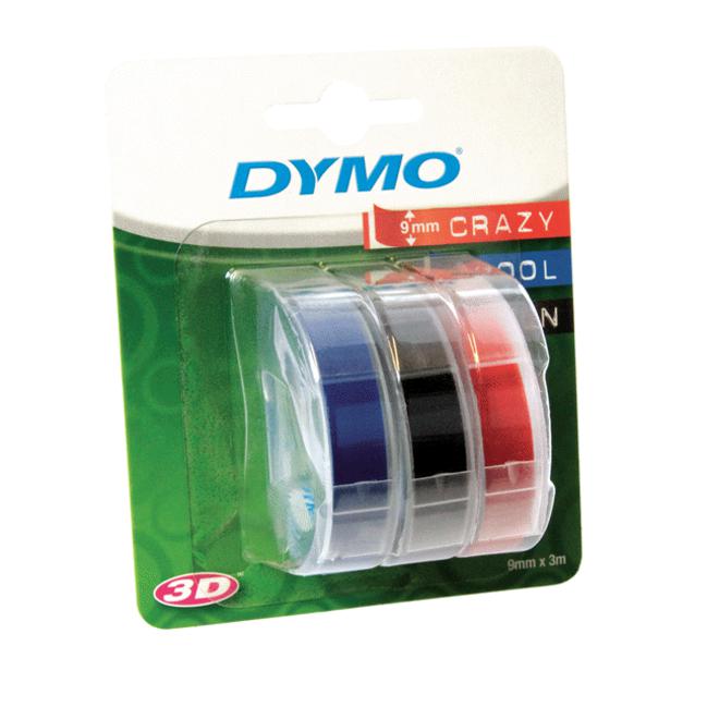 Taśma Dymo do wytłaczarek 9 mm x 3 m - S0847750 -mix 3kol.