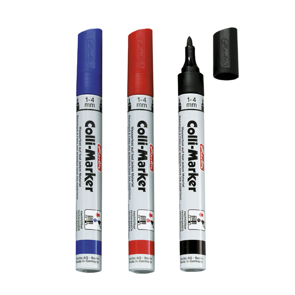 Marker permanentny Herlitz Colli 9786658 czarny okrągły