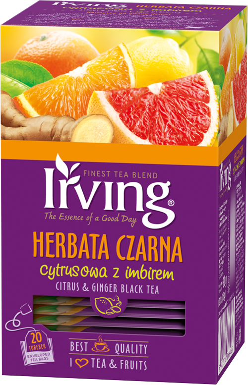 Herbata Irving czarna cytryna z imbirem 20k