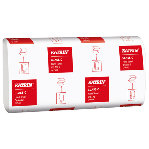 Recznik papierowy składany ZZ 20x150 2 warstwy Classic Katrin biały